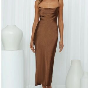 Hello Molly Brown Satin Midi Dress
